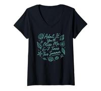 Women's Admit It You'll Miss Me 6-7 Times This Summer Beach 67 V-Neck T-Shirt