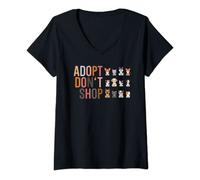 Womens Adopt don‘t Shop V-Neck T-Shirt