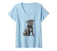 Womens Adorable Cane Corso Dog Lover Design V-Neck T-Shirt