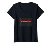 Womens Adrenaline Vibes for the Brave at Heart V-Neck T-Shirt