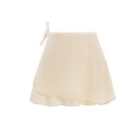 Women's Adult Ballet Practice Skirt - Chiffon Dance Skirt, Tie Short Style#M Light Yellow