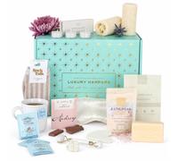Womens Adult Birthday Pamper Gift Hamper Turquoise Deluxe Spa Wellness Set | pamper gift box, spa treat set, turquoise hamper, birthday gift for her, self-care kit, one size, ready to gift