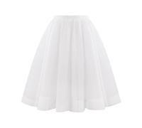 Women's Adult Teen Tulle Tutu Skirts Rave Skirts Solid Color High Waisted A-Line Knee Length Skirt Fancy Dress Ballet Petticoat Party Underskirts Rave Party Dancing for Women UK White