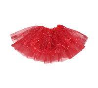 Womens Adult Tulle Tutu Skirts Sequin Stars Skirt Led Light Up Tutu Womens Tutu Skirt Adults Tulle Skirt for Ladies Mesh Puffy Skirt Ballerina Skirts 80s Fancy Dress Rave Festival Outfit