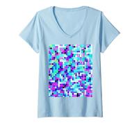 Womens Adversarial Anti-Facial Recognition Face Image Detector V-Neck T-Shirt