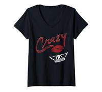 Womens Aerosmith - Crazy V-Neck T-Shirt
