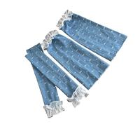 Women's Aesthetic Ruffle Lace Trim Long Gloves Arm Sleeves Leg Warmers Bowknot Patterned Denims Leg Covers Accessories Women's Fashion Leggings Covers