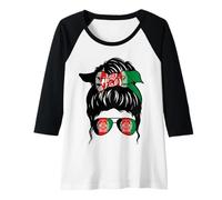 Womens Afghan Girl Afghanistan Afghan Flag Proud Afghan Woman Raglan Baseball Tee