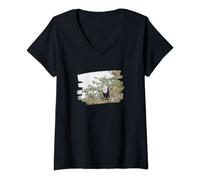 Womens African Fish Eagle Haliaeetus Vocifer V-Neck T-Shirt