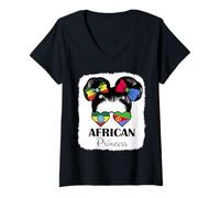 Womens African Princess Roots Ethiopia and Eritrea Mix Heritage V-Neck T-Shirt