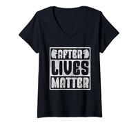 Womens After Lives Matter Ghost Design V-Neck T-Shirt