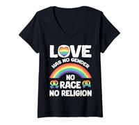 Womens Against Racism! For Politics Human Rights Love V-Neck T-Shirt