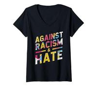 Women's Against Racism & Hate Design Anti-Racist and Equality V-Neck T-Shirt