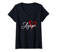 Women's Agape Greek Word Christianism Agape V-Neck T-Shirt