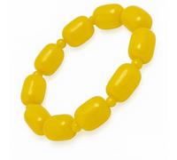 Womens Agate Stretch Bracelet - Natural Stone Jewellery for Ladies - Beaded Crystal Boho Style Handmade Bangle - With Gift Box (Honey Jade)