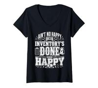 Women's Aint No Happy Like Inventorys Done Happy V-Neck T-Shirt