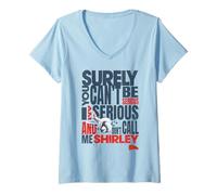 Womens Airplane! Don't Call Me Shirley Leslie Nielsen Quote V-Neck T-Shirt