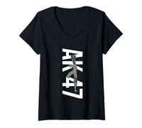 Women's AK47 2nd Amendment Soviet Russian Kalashnikov AK-47 V-Neck T-Shirt