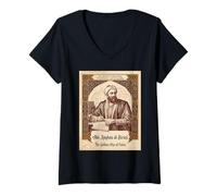 Womens Al-Biruni - Islamic Golden Age Scientist Science History V-Neck T-Shirt