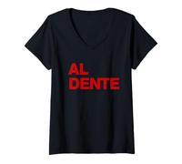 Womens Al Dente Pasta Spaghetti italian Foodie Gift Funny pasta V-Neck T-Shirt