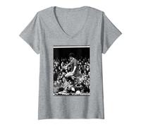 Women's Alan Hansen for Liverpool FA Cup 1982 World Cup Football V-Neck T-Shirt