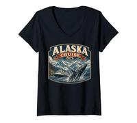 Women's Alaska 2026 Sailing Commemorative Design V-Neck T-Shirt