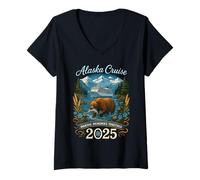 Womens Alaska Cruise 2025 Making Memories Together V-Neck T-Shirt