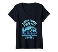 Womens Alaska Cruise 2026 Making Memories Together Trip V-Neck T-Shirt