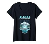 Women's Alaska Cruise Glacier National Park Since 1980 Alaska V-Neck T-Shirt