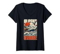 Women's Alaska Cruise Squad Family Cruise Alaskan Trip Matching V-Neck T-Shirt