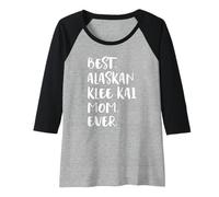 Womens Alaskan Klee Kais Best Alaskan Klee Kai Mom Ever Raglan Baseball Tee