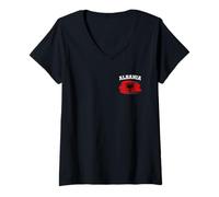 Womens Albania Albanian Flag Eagle Albanians Tirana Vacation V-Neck T-Shirt
