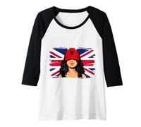 Womens Albania Britain Flags Women Roots British Albanian Heritage Raglan Baseball Tee