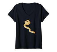 Women's Albino Burmese Python Snake V-Neck T-Shirt