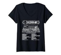 Women's ALCO HH Series 1000 HP American Switcher Diagrams V-Neck T-Shirt