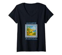 Womens Algarve Portugal Beach Towns Ocean Coast Trip V-Neck T-Shirt