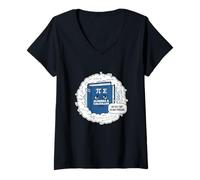 Womens Algebra and Calculus Sad Book Problems Math Teacher Dad Joke V-Neck T-Shirt