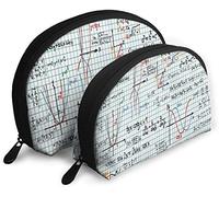 Womens Algebra Studies Lesson Travel Cosmetic Bags Waterproof 2PC Makeup Clutch Pouch Cosmetic and Toiletries Organizer Bag Portable Travel Toiletry Pouch Girls