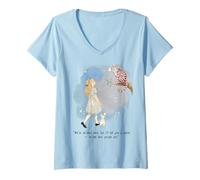 Womens Alice Adventures Retro Children's Vintage Book Day Girls V-Neck T-Shirt