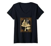Womens Alice and The Caterpillar Alice in Wonderland Tshirts V-Neck T-Shirt