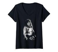 Womens Alice Cooper Live Constrictor Tour Teenage Frankenstein V-Neck T-Shirt