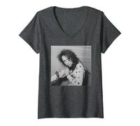 Womens Alice Cooper With His Snake Love It To Death Tour 1971 V-Neck T-Shirt