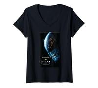 Womens Alien: Earth FX Series Xenomorph & Logo Official Poster Art V-Neck T-Shirt