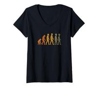 Womens Alien Transformation, Beyond Human Evolution V-Neck T-Shirt