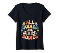 Women's All Bodies are Bikini Bodies Self-Love Beach Mindset - V-Neck T-Shirt