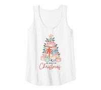 Womens All Booked for Christmas Tree Stack of Books Reading Holiday Tank Top