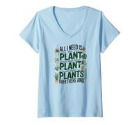 Women's All I Need is This Plant Gardening Plants V-Neck T-Shirt