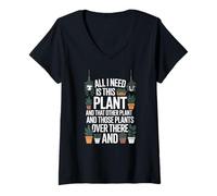 Women's All I Need is This Plant Gardening Plants V-Neck T-Shirt