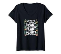 Women's All I Need is This Plant Gardening Plants V-Neck T-Shirt