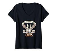 Women's All Men are Born Equal The Best Play Chess Player V-Neck T-Shirt